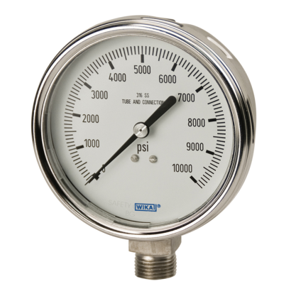2-1/2" 100PSI WIKA 232.53.063 1/4NPT LM ALL SS PRESSURE GAUGE, SS CASE (9768700) DRY